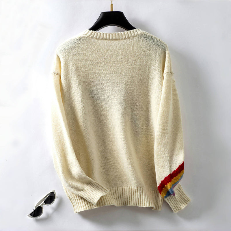 Sophie – Casual Rainbow Knit Jumper