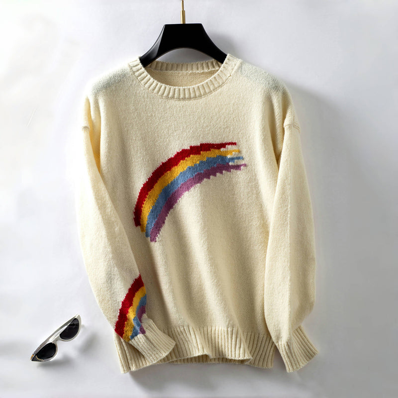 Sophie – Casual Rainbow Knit Jumper