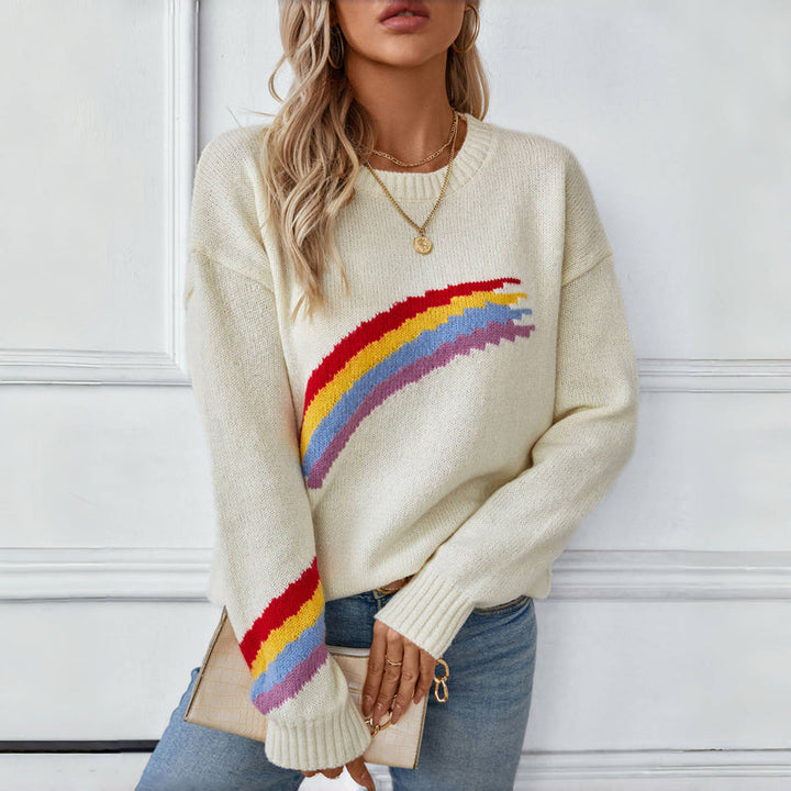 Sophie – Casual Rainbow Knit Jumper