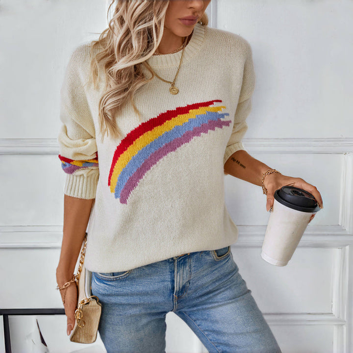 Sophie – Casual Rainbow Knit Jumper