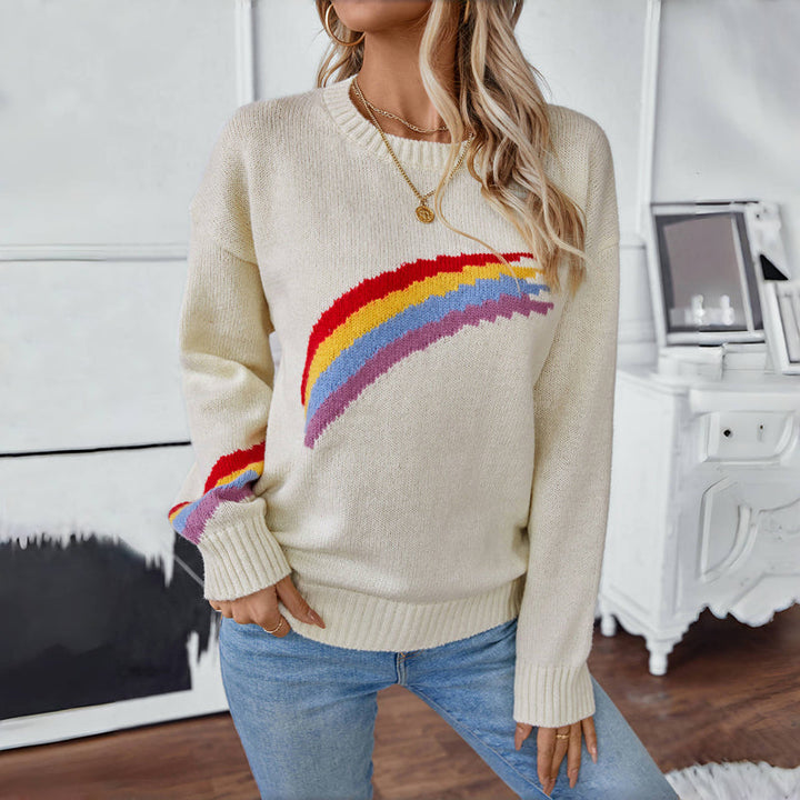 Sophie – Casual Rainbow Knit Jumper